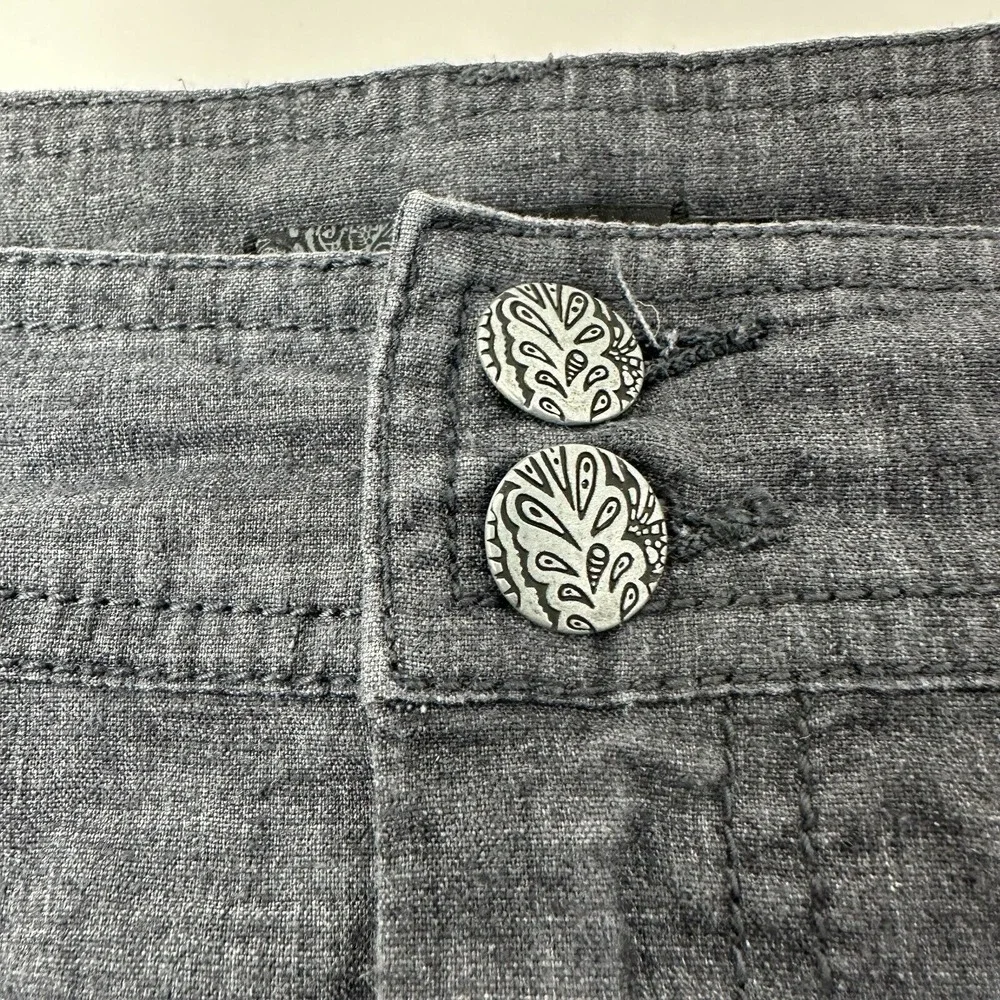 PRANA Women's Coal Gray Chambray Lizbeth Skirt‎ Size Hemp Blend UPF 50 MSRP $69